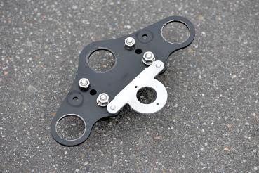 Stock Top-Yoke Speedo Mounting Bracket in silver